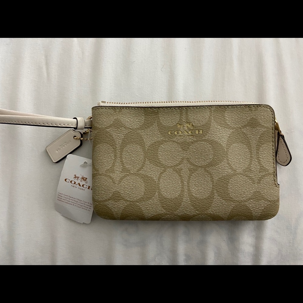 Coach Corner Double Corner Zip Wallet Wristlet